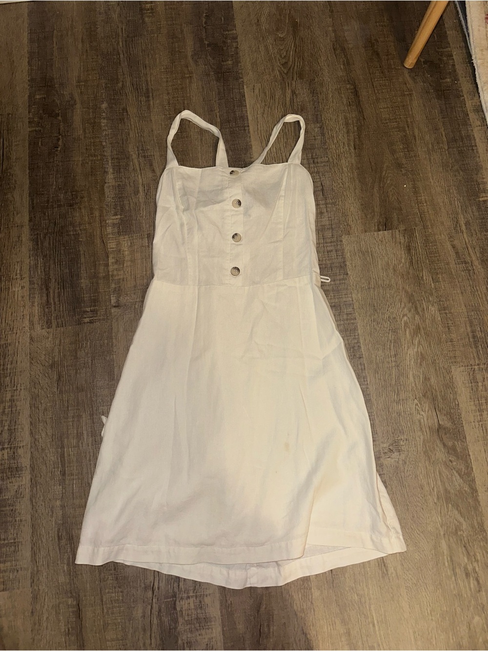 Dynamite White Button-Front Midi Dress